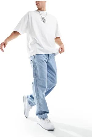 JACK & JONES Loose fit carpenter jeans in light wash