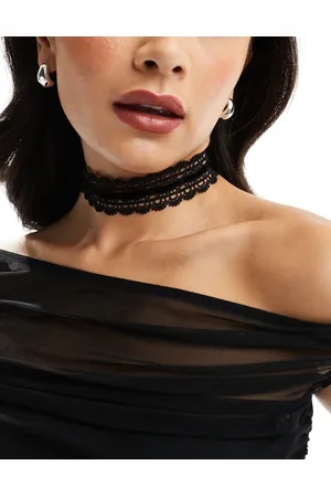 ASOS Choker necklace with lace and velvet detail in