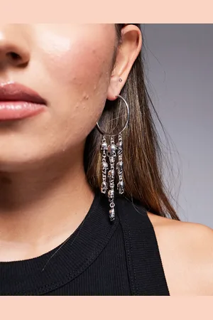 ASOS Hoop earrings with skull design in tone