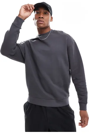 ASOS Essential oversized sweatshirt in charcoal