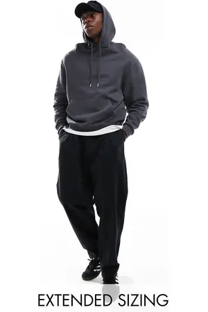 ASOS Essential oversized hoodie in charcoal