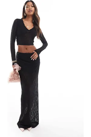 The Frolic Exclusive lace bow detail maxi skirt in - part of a set