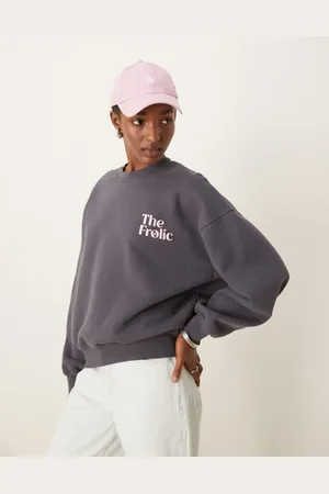 The Frolic X Bella Stovey exclusive logo sweatshirt in charcoal - part of a set