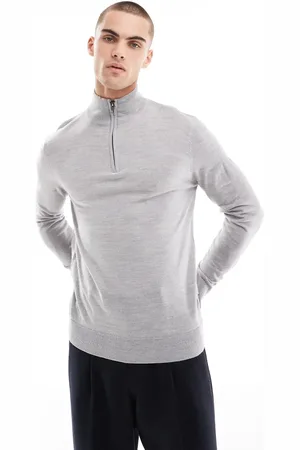 French Connection French Connection soft touch half zip sweater in light