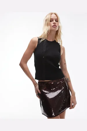 MANGO Button down jersey vest in