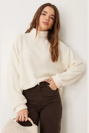 ASOS Fluffy sweater in cream