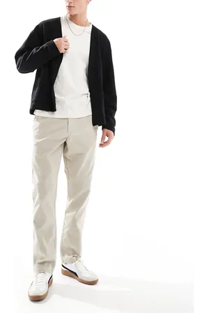 French Connection French Connection slim leg cord pants in stone