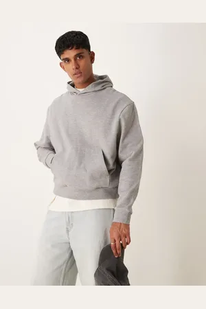 ASOS Essential boxy oversized hoodie in heather