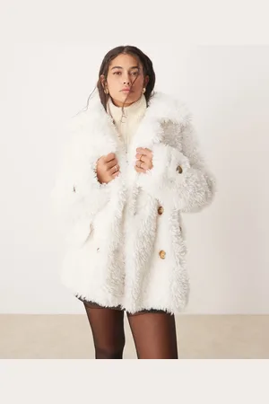 Free People Sophie faux fur peacoat in
