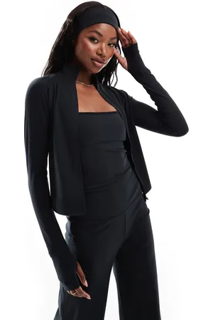 ASOS Icon soft touch zip up performance long sleeve top in