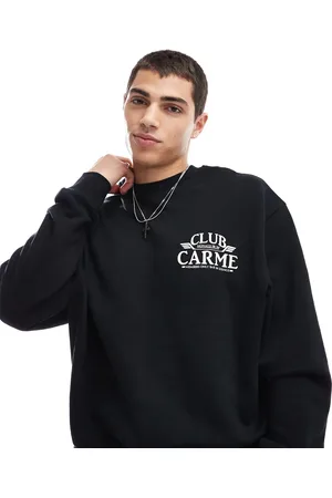 ASOS Boxy oversized sweatshirt with chest print in