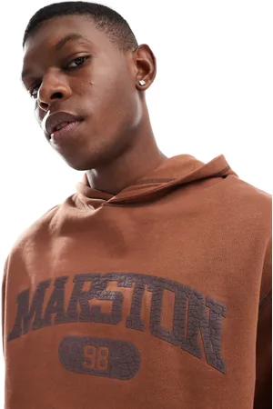 ASOS Boxy oversized hoodie with crackle print in