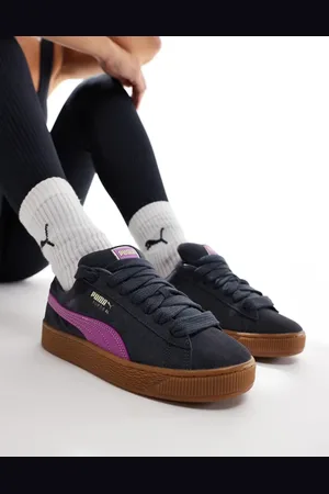 PUMA Suede XL sneakers with rubber sole in dark and purple