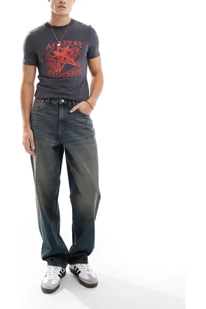 ASOS Baggy jeans with vintage tint in mid wash