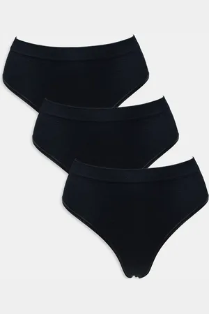 Lindex Seamless rib high waist thong 3 pack in