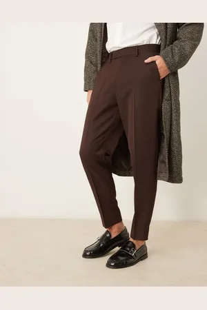 ASOS Smart tapered fit pants in dark