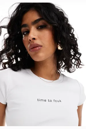 French Connection FCUK baby tee with FCUK this slogan in
