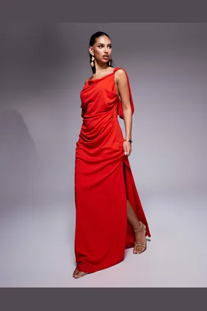 ASOS Premium slinky cowl neck maxi dress in