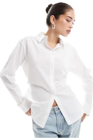 ASOS Poplin tie back oversized shirt in