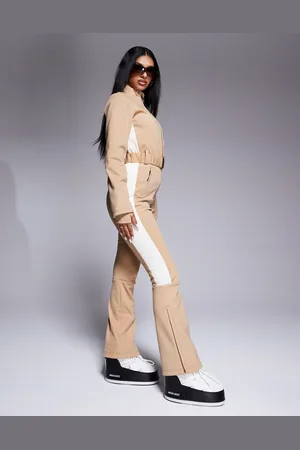 ASOS Ski soft shell water repellent insulated ski suit in caramel