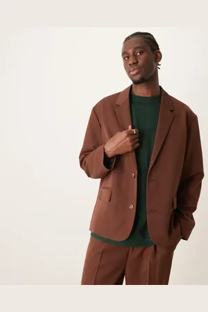 ASOS Slouchy boxy suit jacket in twill
