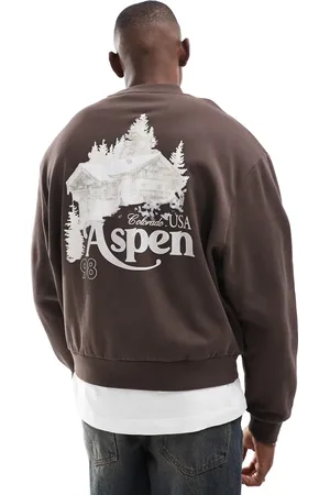 ASOS Boxy oversized sweatshirt with scenic print in