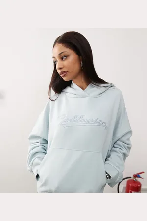 COLLUSION Hoodie with embroidery in dusty