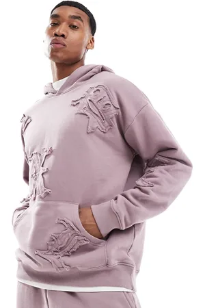 Liquor N Poker Allover motif hoodie in berry mix - part of a set