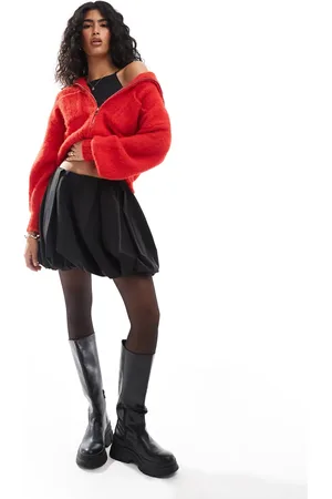 ONLY Bubble hem mini skirt in