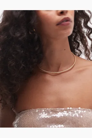 Topshop Novi wrap around torque choker necklace in tone