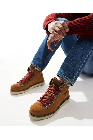 JACK & JONES Chunky suede hiker boot in tan