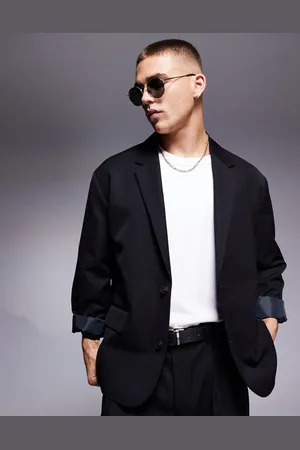 ASOS Slouchy boxy suit jacket in twill