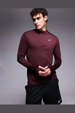 Nike Element half zip sweatshirt in burgundy