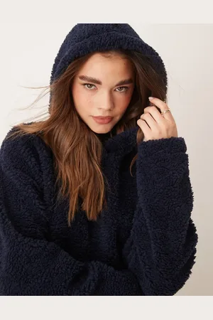 ASOS Borg oversized hoodie in