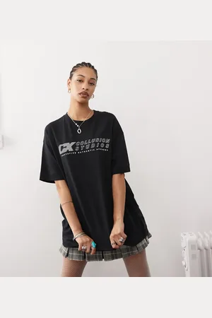 COLLUSION Short sleeve T-shirt with oversized retro logo in