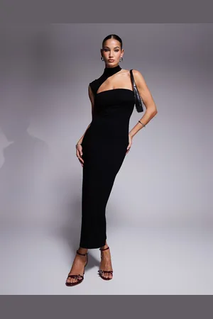 ASOS Cut away midi dress with high neck in