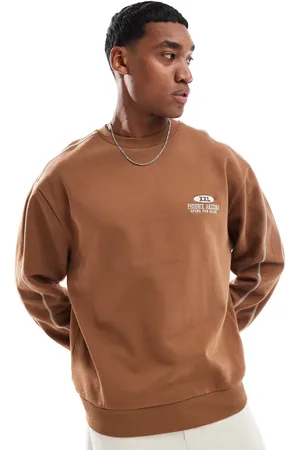ASOS Oversized boxy sweatshirt with chest print in