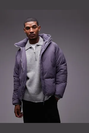 Topman Collared puffer jacket in