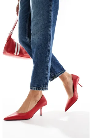 ASOS Snatched pointed mid heeled pumps in