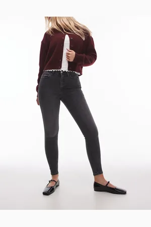 Topshop High rise Jamie jeans in washed