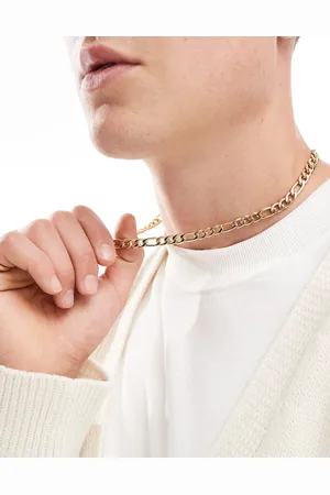 FADED FUTURE Statement figaro chain necklace in
