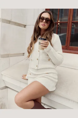 The Frolic X Bella Stovey exclusive pocket detail button through knitted cardigan in cream - part of a set