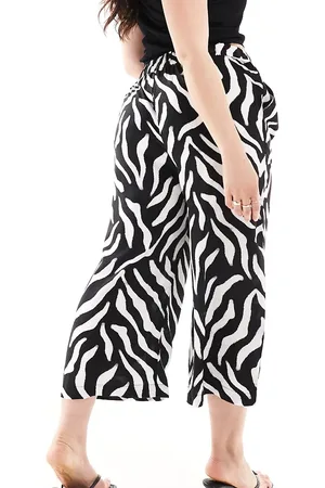 Yours Wide leg culottes in zebra