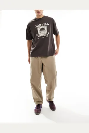 Pull&Bear Loose fit casual pants in sand