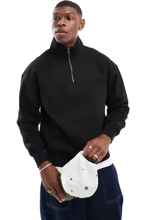 Pull&Bear Quarter zip sweatshirt in