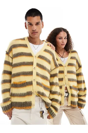Reclaimed Unisex striped cardigan