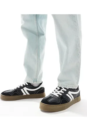 Pull&Bear Vintage contrast sneakers in