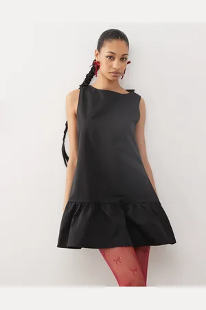 Motel Arkana satin babydoll mini shift dress in