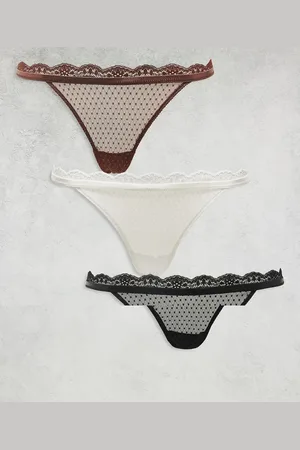 Free People Midweek lace brief 3 pack in