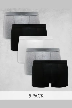 ASOS 5-pack trunks with plain waistband